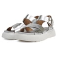 thumbnail image 4 of Soda Shoes Women Flat Platform Sandals Flatform Ankle Strap Criss-Cross Lug Sole CARTER-S Silver 9, 4 of 5