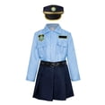 thumbnail image 4 of Leey-World Outfits for Toddler Girls Girls Cloth Cop Uniform for Dress Up 4-15Years(Blue,9-11 Years), 4 of 5