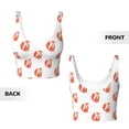 thumbnail image 3 of Sikiie Orange Fox Print Strappy Sports Bra for Women Padded Push Up Sports Bra Athletic Running Sports Bra Workout Bra Yoga Bra, 3 of 5