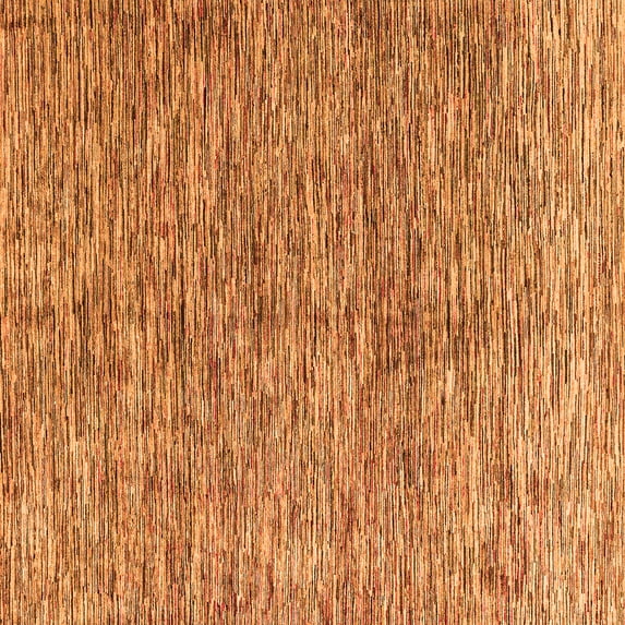 Ahgly Company Indoor Square Oriental Orange Modern Area Rugs, 6' Square