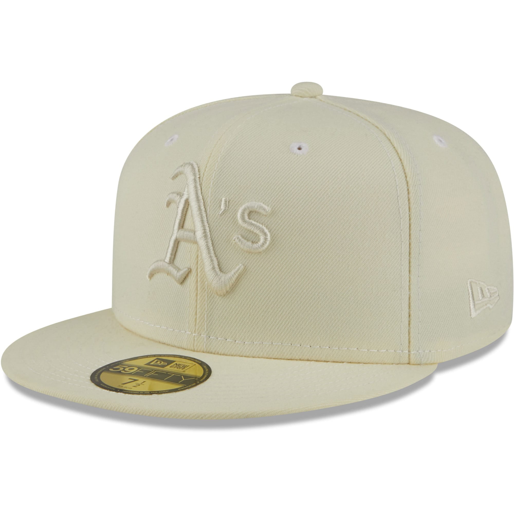 white a's hat