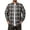 Bm 07 Brown Grid, variant on Airmenty Men's Plaid Jacket Flannel Shirt Long Sleeve Casual Button Down Coat Lightweight Jacket with Chest Pocket