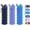 Black+Purple+Blue, variant on Collapsible Water Bottles 2 Pack Silicone Water Bottle with Carabiner Expandable Water Bottle 500ml Portable Sport Water Bottle for Travel Camping.(Black+Blue)