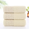 thumbnail image 1 of Xiao Hua Toalla de algodón - 33*73CM rosa, 3 unidades, toallas de algodón de primera calidad, toallas suaves y absorbentes para el cuerpo, ideales para el hogar, el baño y el gimnasio., 1 of 5