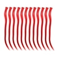 thumbnail image 1 of SWACC 12 piezas rectas de un color para fiestas, extensiones de cabello con clip, postizos sintéticos con rayas de pelo de colores (rojo), 1 of 5