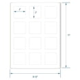 thumbnail image 3 of 2x2 Square Labels - 3000 Labels - Permanent Adhesive White Matte - Laser & Inkjet Printer Labels - 8.5x11 Sheets - Shipping & Address Labels, 3 of 3