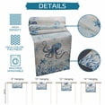 thumbnail image 6 of Blue Coastal Octopus Table Runner 90 Inches, Summer Vintage Ocean Sea Coral Shells Bed Runner Dresser Scarves Tabletop for Indoor Outdoor Parties/Ceremony/Banquet, 13" x 90", 6 of 9
