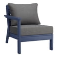 thumbnail image 4 of WestinTrends Avalon Outdoor Patio HDPE Loveseat Sofa with Patio Cushions, Navy Blue/Gray, 4 of 5