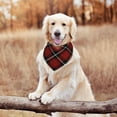 thumbnail image 5 of Scots Style Tartan Plaid Red Black Dog Bandana Scarf Triangle Bibs Pet Accessories Cat Kerchief, 5 of 6