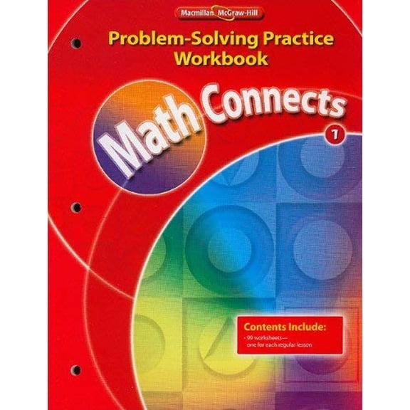Pre-Owned Math Connects, Grade 1, Problem Solving Practive Workbook (Paperback) 9780021072880