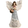 thumbnail image 1 of Figura de ángel madrina de Elements de Pavilion, cesta de flores con cesta de flores de 6 pulgadas, madrina, eres mi ángel aquí en la tierra, 1 of 5