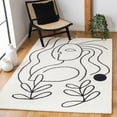 thumbnail image 2 of SAFAVIEH Fifth Avenue Dawson Abstract Area Rug, Ivory/Black, 4' x 6', 2 of 8
