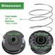 thumbnail image 2 of 4Pcs F016800351 Mower Spool Set for BOSCH ART 30-36 LI/ART 30/ART 27/ART 24 Grass Trimmer Spool, 2 of 5