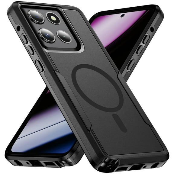 Military Grade TUFF Hybrid Armor Case with MagSafe for Motorola Moto G Stylus 2025 - Black