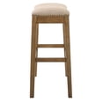 thumbnail image 2 of NewRidge Home Goods NH100151-FBS-WN NewRidge Home Saddle Style 30" Bar Height Stool with Cream Fabric, 2 of 3