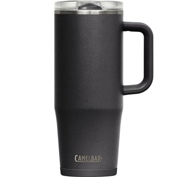 CamelBak Thrive Taza a prueba de fugas de 32 oz, acero inoxidable aislado - Para viajes, café, té, bebidas calientes - Compatible con portavasos a prueba de derrames, negro
