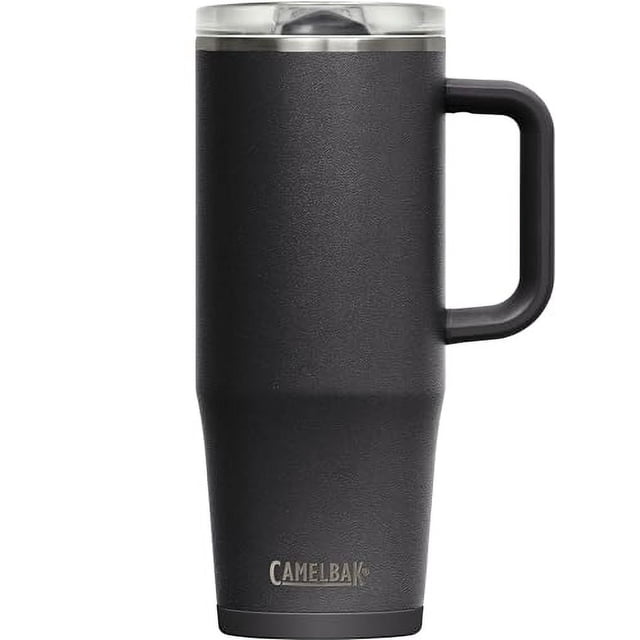 CamelBak Thrive Taza a prueba de fugas de 32 oz, acero inoxidable aislado - Para viajes, café, té, bebidas calientes - Compatible con portavasos a prueba de derrames, negro