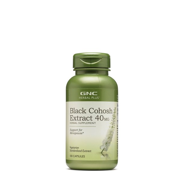 GNC Herbal Plus Black Cohosh Extract 40mg, 100 Capsules, Support for