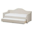thumbnail image 3 of Baxton Studio Perry Fabric Daybed with Trundle in Light Beige, 3 of 12