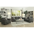 thumbnail image 2 of ACME Laurissa Track Arm Chair with Nailhead Trim in Light Charcoal Linen, 2 of 8