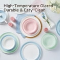 thumbnail image 5 of Dinnerware Sets for 4, 12- Lightweight Porcelain plates and bowls sets, Scratch Resistant Dish Set, Kitchen Dinner Set, for , Party, , Microwave & Dishwasher Safe, 5 of 6