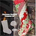 thumbnail image 5 of Hwkond Christmas Stockings Templates Christmas Tree Hand Quilted Template Set, Hand Sewn Patchwork Ruler Christmas Stocking Shape Hand DIY Gift Crafts on Clearance, 5 of 7