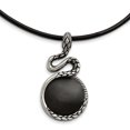 thumbnail image 1 of Collier Serpent en Acier Inoxydable Poli et Vieilli Émaillé 20 Po, 1 of 3