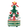 thumbnail image 1 of Rongfmy Creative Music Box Rotating Wooden Musical Box Decoration Toy for Indoor Desktop Green, 1 of 7