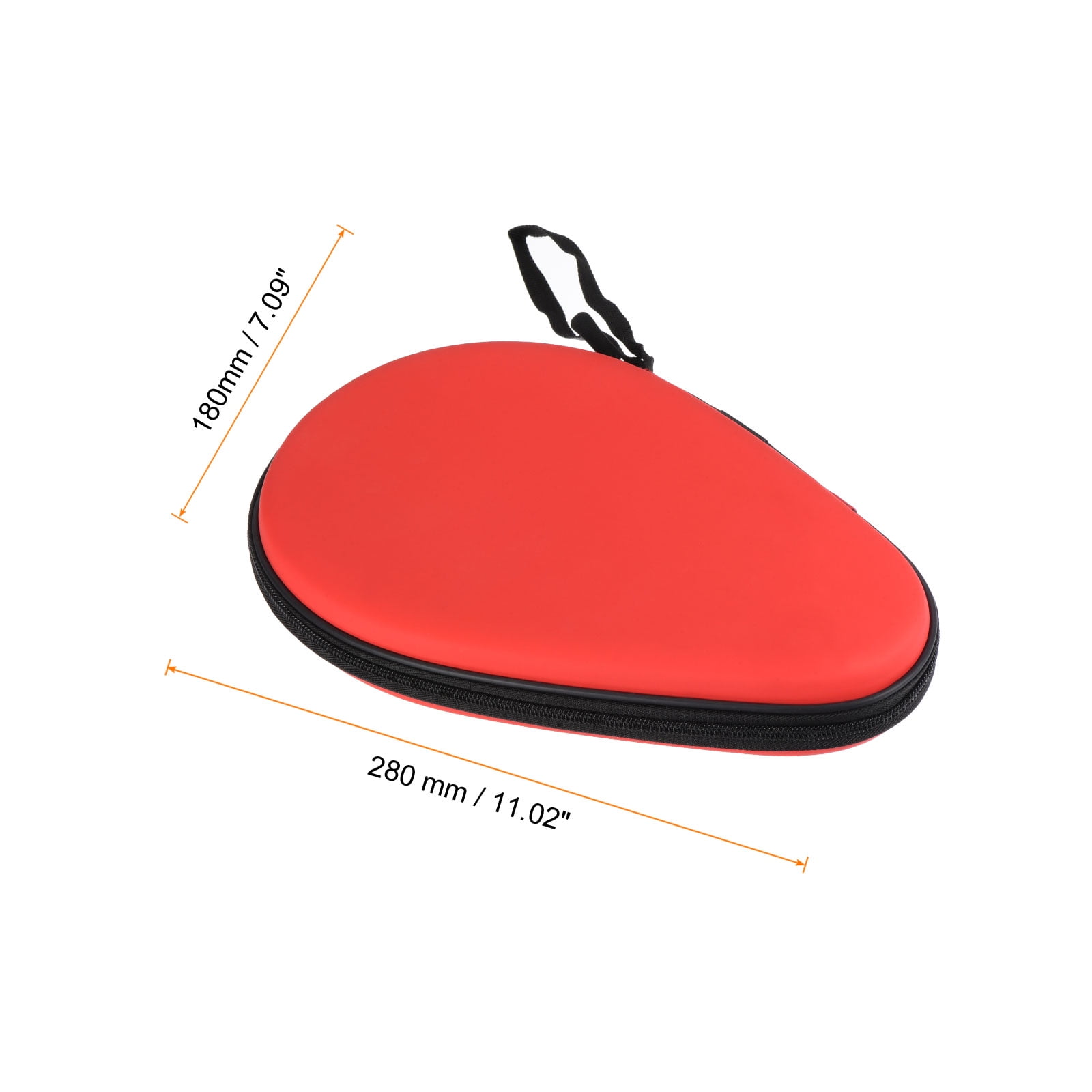 Uxcell Table Tennis Racket Case Ping Pong Paddle Case Hard Cover Container Bag Gourd Shape, Red