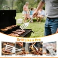 thumbnail image 7 of Heavy-Duty Rose Wooden BBQ Grilling Tools Set. Extra Thick Stainless Steel Multi-Function Spatula, Fork & Tongs | Essential Accessories with Organizer Bag for Barbecue & Grill. Ideal Gift for Father, 7 of 7