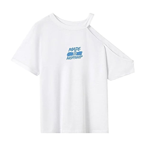 Camiseta para mujer Fernando Ropa deportiva de cuello redondo manga corta moda vacaciones XL