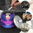 thumbnail image 4 of Yayeee Ashtray with Lid for Cigarette Smokeless Stainless Steel Home Ash Holder, Purple Digital Art, 4 of 7