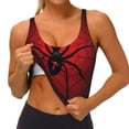 thumbnail image 3 of Pofeuu Spider on the Web Print Sports Bra for Women Sexy Vest Yoga Running Gym Fitness Crop Bras Tops-Small, 3 of 8
