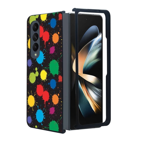 ANJ  Protective Snap-On Design Printed Case Compatible with Samsung Galaxy Z Fold 4 - Paint Splash