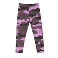 thumbnail image 4 of Odeerbi Toddler Girls Leggings Camouflage Stretchy Tights Pants High Waist Camouflage Printed Pants Stretchy Soft Tights Kids Summer School Wearing Purple, 4 of 5