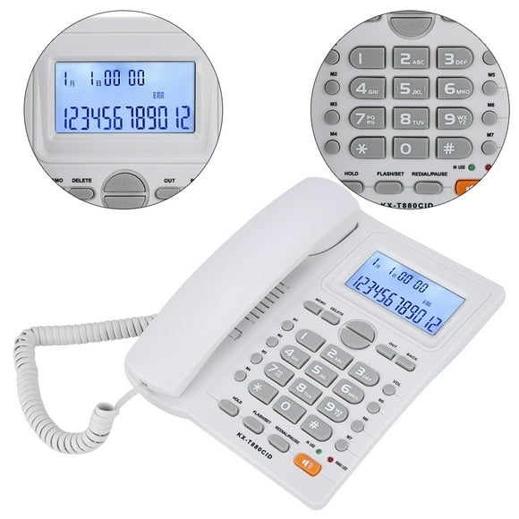 Qiilu Corded Phone With Speakerphone Answering Machine Extension Set For Telephone Home Calculator