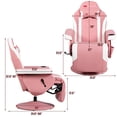 thumbnail image 2 of Goplus Massage Gaming Recliner Reclining Racing Chair Swivel w/Cup Holder & Pillow Pink, 2 of 10