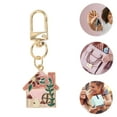 thumbnail image 3 of Unique Bargains 1 Pc Handbag Charms Keychains Flower House Bag Accessories Pink, 3 of 5
