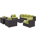 thumbnail image 2 of Modway Convene 8 Piece Outdoor Patio Sectional Set in Espresso, 2 of 8