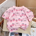 thumbnail image 2 of NAISIBABY Girls Cotton T-Shirt (6M-8T), Cute Graphic Short Sleeve Crewneck Summer Casual Fashion Tees Pink 7T, 2 of 6