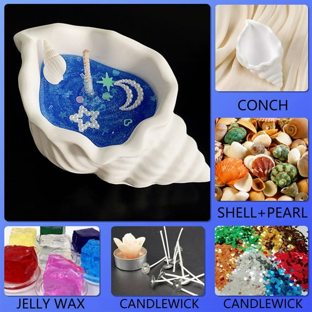 Conch Scented Candle Ocean Fragrance Decorative Home Ornament for Coastal
