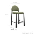 thumbnail image 3 of Counter Stool Chair, Green, Fabric, Metal, Bar Pub Cafe Bistro Dining Kitchen Hospitality Restaurant, Modern Contemporary, HB37838, 3 of 10