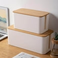 thumbnail image 4 of Stylish Home Office Power Strips Protectors Hide Wire Hider Cable Management Box White S, 4 of 9