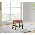 thumbnail image 5 of Pemberly Row Faux Leather Bar Stool Chair in Red With Saddle Seat & Footrest, 5 of 7
