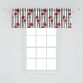 thumbnail image 2 of Ambesonne Watercolor Window Valance, Valentines Day Rose, 54" X 18", Ruby Reseda Green Black, 2 of 3