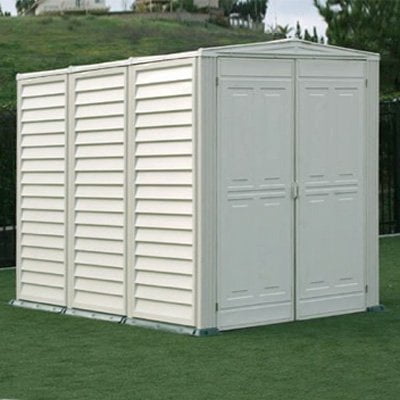 duramax 5 x 8 ft. yardmate vinyl storage shed with floor