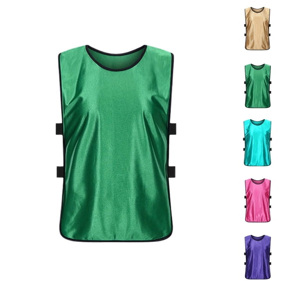 Pinnies Scrimmage Vests for Adult Lightweight Breathable Crewneck Soccer Pennies Sports Tank Tops