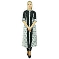 thumbnail image 6 of Phagun White Printed Cotton A-Line Kurti Mid Calf Indian Casual Women Clothing-20, 6 of 6