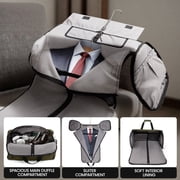 Convertible Garment Duffel Bag with Shoulder Strap, Foldable Duffle Bag for Men Women, 2-in-1 Hanging Suitcase Suit Travel Bag, Green - GB261