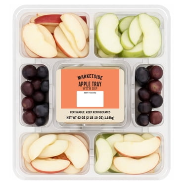 Marketside Fresh Apples and Grapes Tray with Caramel Dip, 42 oz